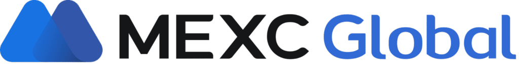 MEXC Global logo with two overlapping blue shapes on the left and the words “MEXC Global” in bold black and blue text on the right. | LESSINVEST