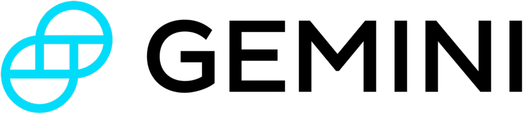 The Gemini logo featuring a blue, geometric symbol resembling two interlocking circles on the left, and the word "GEMINI" in bold, black uppercase letters on the right. | LESSINVEST